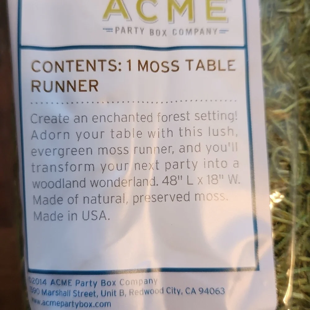 🚦3for$15🚦Acme Moss Table Runner